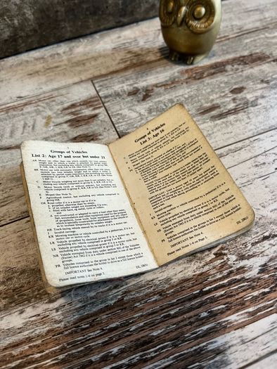 vintage  driving license