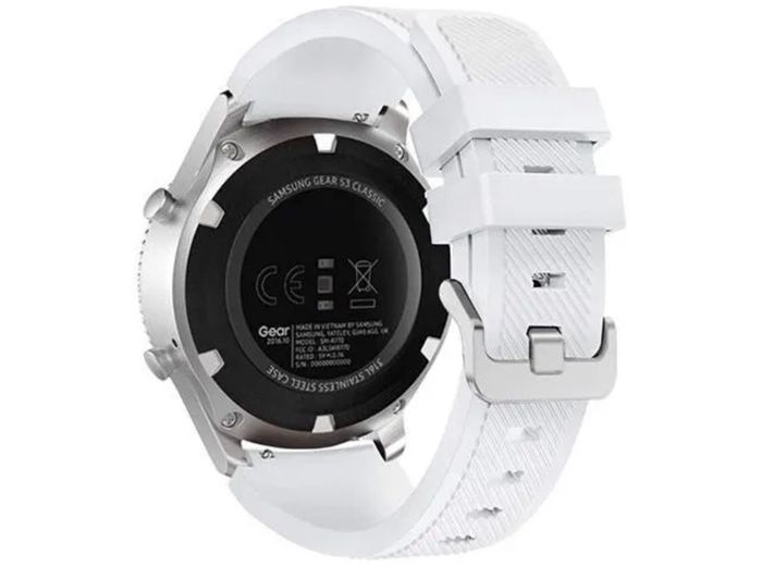 White Band Strap For 22mm Samsung Galaxy Watch 3 45mm 46mm Gear S3 Frontier