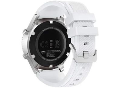 White Band Strap For 22mm Samsung Galaxy Watch 3 45mm 46mm Gear S3 Frontier