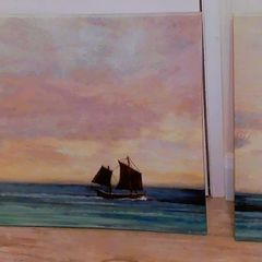 Set of 3 Canvas Sea Scape Pictures