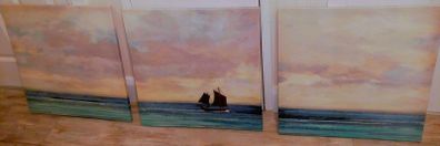 Set of 3 Canvas Sea Scape Pictures