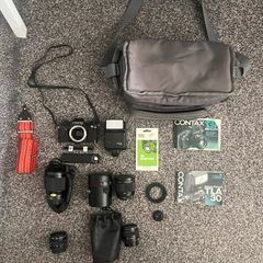 Contax 137 MD Quartz Camera with Accessories (see description)