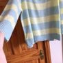 Monsoon Ladies Green and Yellow stripe Mohair wool Blend Lightweight jumper XL oversize Includes Post Image 4