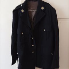 A1. Vintage Obsolete 1970s/1980s Garda Tunic Jacket (Original Collar Badges.
