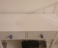 White 2 Drawer Console Table