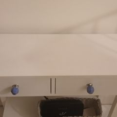 White 2 Drawer Console Table