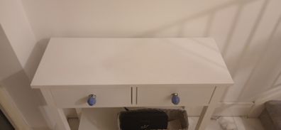 White 2 Drawer Console Table