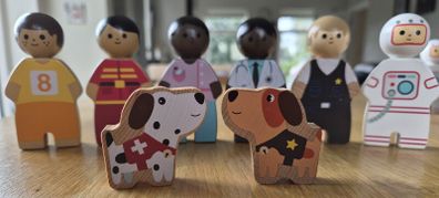 Wooden career figures X 8