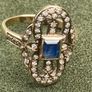 Ring Gold Sapphire Diamond Ring Image 3