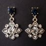 Sapphire Stone Vintage Style Silver Earrings Image 3