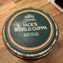 Jacks world cuppa. Tea bag tin from 1990. Ireland Eire Republic of Ireland. Image 2