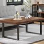 120cm Long Rustic Brown Coffee Table, Rustic Wooden Farmhouse Centre Table for Living Room & Office Image 3