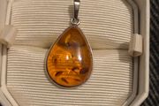 925 Sterling Silver Baltic Amber Pendant