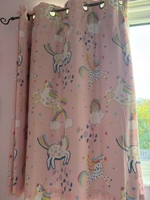 Unicorn curtains and ceiling shade