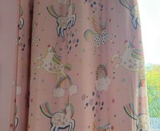 Unicorn curtains and ceiling shade