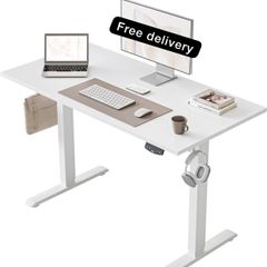 Electric Standing Desk, 100 x 60 cm Height Adjustable Sit Stand Desk