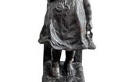 Girl On A Stool (30cm) - Bronze, Signed