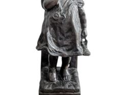 Girl On A Stool (30cm) - Bronze, Signed