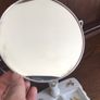 Vintage yellow rose pattern ceramic cottagecore shaving/ beauty mirror Image 6