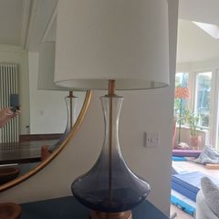 Designer smoked glass lamp
