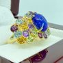 Silver Harry Ivens Vibrant Opal & Multi-Gemstone Statement Ring Image 5