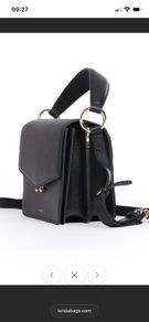 Landa black leather bag