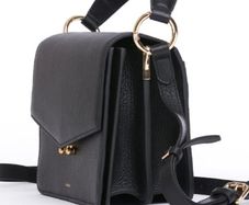 Landa black leather bag