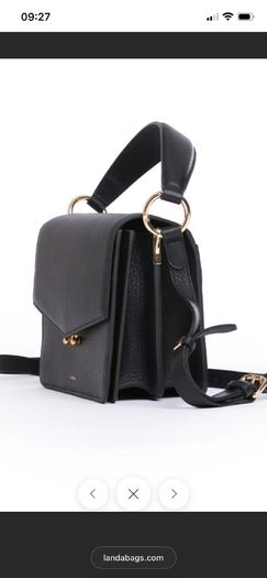 Landa black leather bag