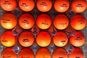 20 used mixed brand orange golf balls