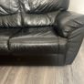 Black Leather 2 Seater Sofa Image 3