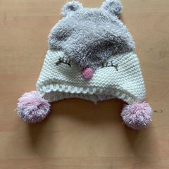 Cozy winter hat with pom-poms 3-6months