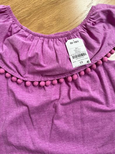 NEXT BNWT girls top with Pom Poms, age 9