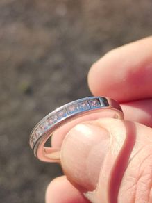 Sterling Silver CZ Half Eternity Ring