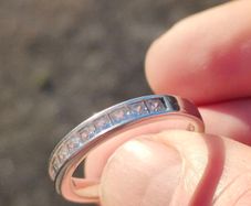 Sterling Silver CZ Half Eternity Ring