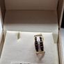 9 ct yellow gold blue sapphire and diamonds earrings Image 6