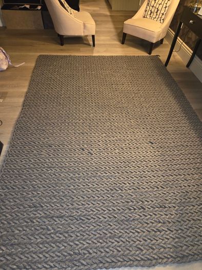 Absolutely stunning grey hand woven braided chunky knit rug