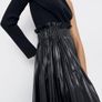 Zara Faux Leather Skirt / Skort Image 7