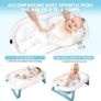 Large Foldable Baby Bathtub Baby Bath Tub with Cushion Pad, Non-Slip Support Leg, Collapsible Tub for Toddler Baby Kids Bathing - Childrens Travel Shower Bath Tubs | Shampoo Cup Image 3