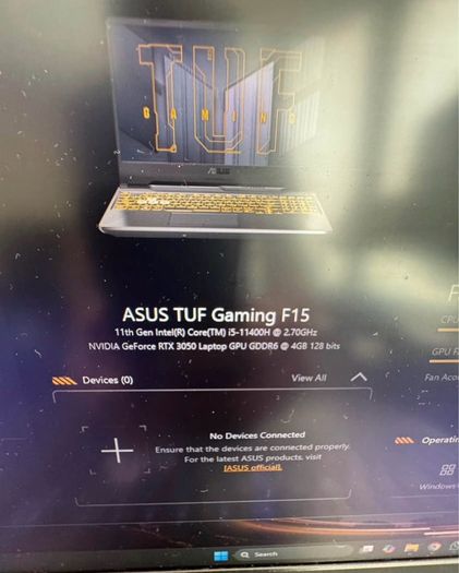 Asus Tuf Gaming F15 11th Gen Intel(r) Core(tm) I5-11400h @ 2.70ghz Nvidia Geforce Rtx 3050 Laptop Gp
