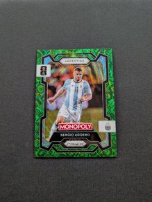 2026 Panini Prizm Monopoly FIFA World Cup Sergio Aguero Green Wave Parallel Argentina