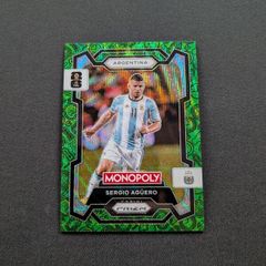 2026 Panini Prizm Monopoly FIFA World Cup Sergio Aguero Green Wave Parallel Argentina