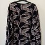 Bershka Black Leaf Print Jumper Image 3