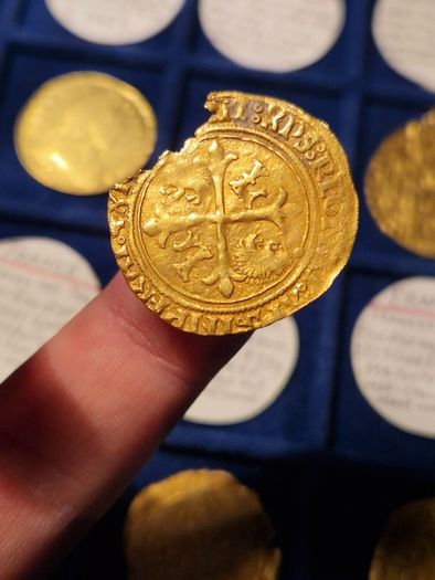 1507 Hammered French Gold Ecu with Porcupine, Louis XII.