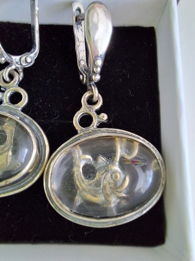 new silver earrings
