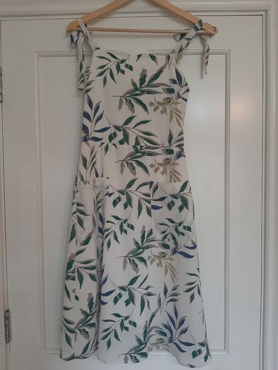 Cream Green Dress- Monteau -Size M