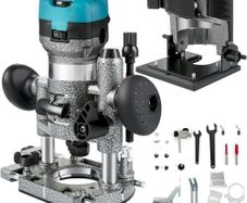 Router Tool, 710W Wood Router, Router for Woodworking w/ Three Router Collets, Wood Router Tool w/ Tilt & Plunge Base, Woodworking Router w/ Aluminum Shell and 13000 - 33000 r/min Rotating Speed (FREE SHIPPING)