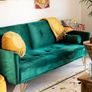 Emerald Green Velvet Sofa Bed Image 4