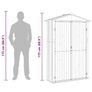 Garden Shed Anthracite 116x45x175 cm Galvanised Steel Image 4