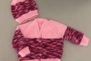 Baby Cardigan/Hat 3 to 6 months