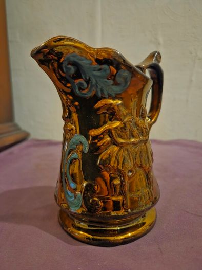 English Copper Lusterware Pitcher
